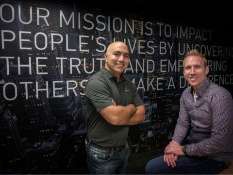 Magnet Forensics founder Jad Saliba and CEO Adam Belsher