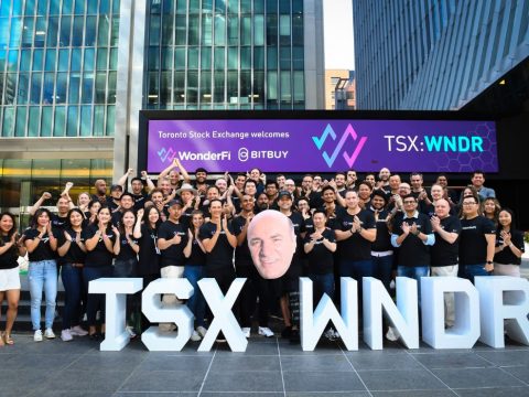 WonderFi team at Toronto Stock Exchange
