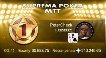 “PeterCheck” é o grande campeão do 2KK da Suprema Poker Series